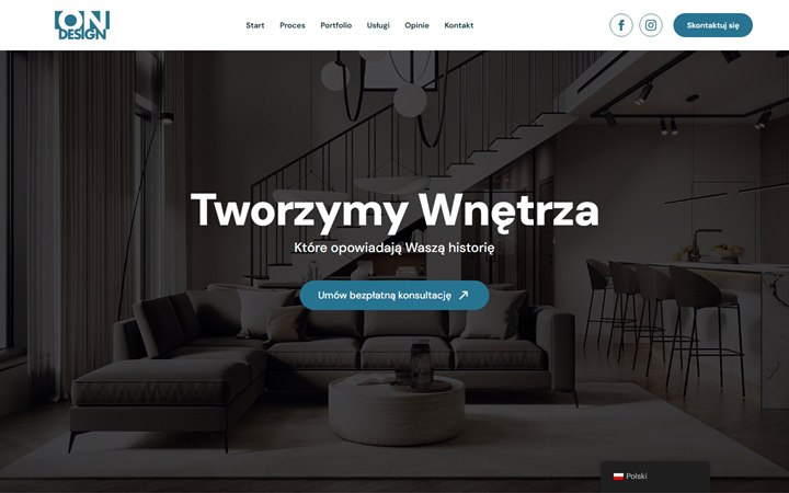 Podgląd strony ON Design Studio